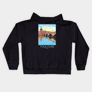 A Pop Art Travel Print of Toulouse - France Kids Hoodie